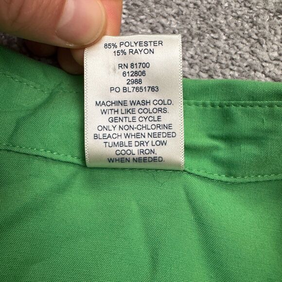 Blair Button Down Shirt Blouse Womens Large Green 3/4 Sleeve Classic Work Casual - Picture 6 of 11